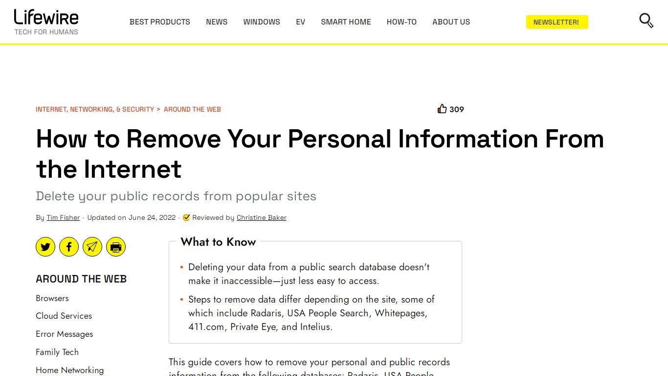 How to Remove Your Information From the Web - Lifewire